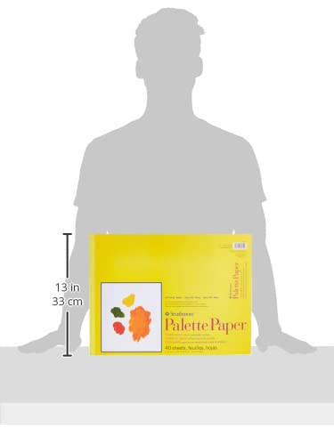 Strathmore Tape Bound Palette Paper Pad, 41 lb. Poly-Coated Paper, 12 X 16 inches, 40 Sheets (365-12) - Image 3