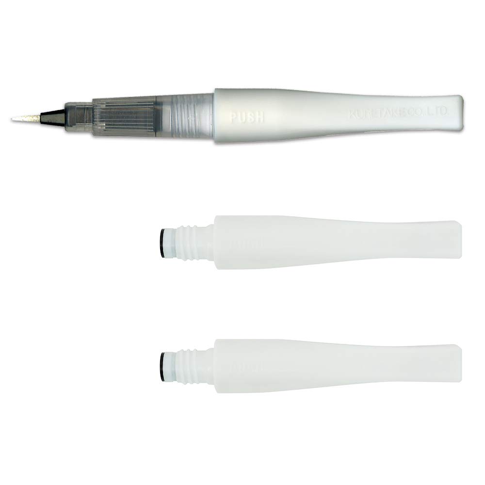 Kuretake ZIG Wink of Stella Brush II, Glitter Clear & 2 Refills, Shimmer and Sparkle pens, for Card Making, Craft, Made in Japan - Image 2