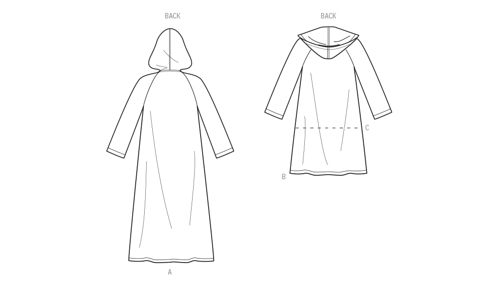 New Look N6585 Women's Coat with Hood Sewing Pattern, Sizes XS-XL - Image 3
