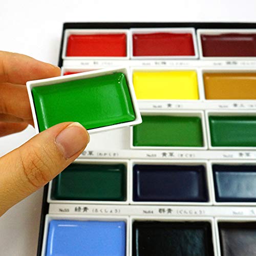 Kuretake Gansai Tambi Watercolor Paint Set, 18 Colors, Made in Japan - Image 2