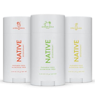 Native Deodorant | Natural Deodorant for Women and Men, Seasonal Scents, Aluminum Free with Baking Soda, Probiotics, Coconut Oil and Shea Butter | Ginger Mule, Citrus Spritz, Pina Colada - Variety Pack of 3
