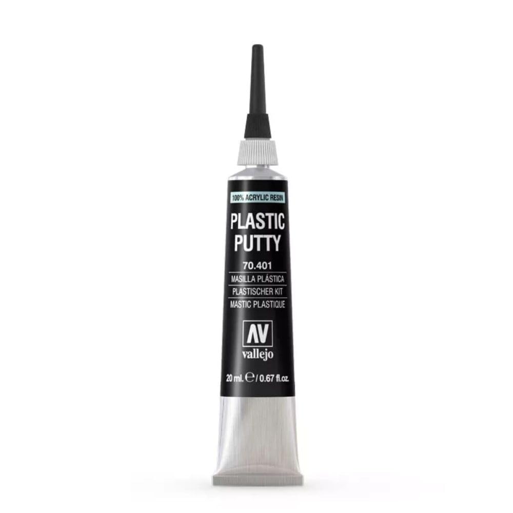 Vallejo - Plastic Putty Acrylic Paste, 0.67 fl oz (20 ml), White - Image 2