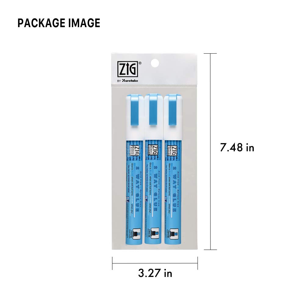 Kuretake Zig Memory System 2 Way Glue 4mm Chisel Tip 3 pcs Set, Japan - Image 6