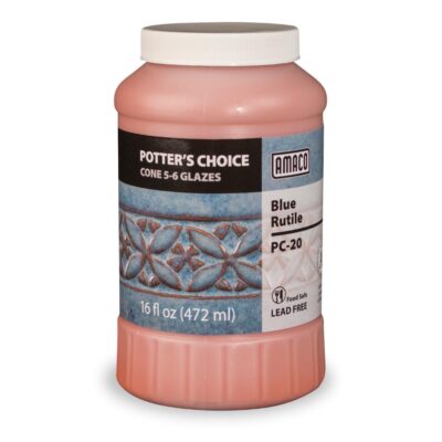 AMACO Potters Choice Glaze, Blue Rutile PC-20, 1 Pint - 35401D