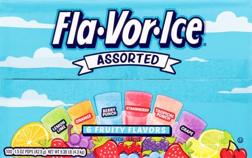 Fla-Vor-Ice Popsicle Variety Pack of 1.5 Oz Freezer Bars, Assorted Flavors, 100 Count - Image 2