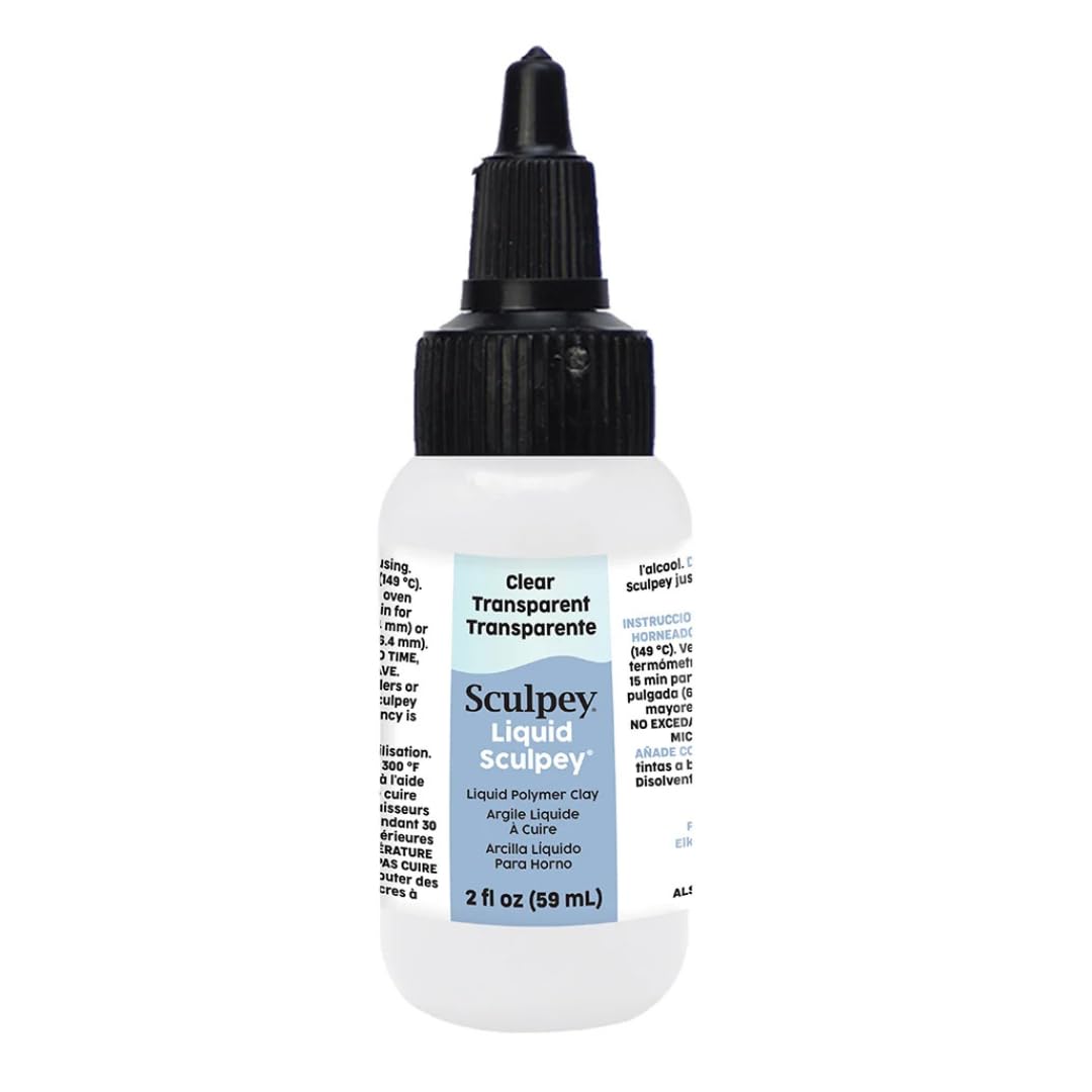 Sculpey Liquid Sculpey Liquid Polymer Oven-Bake Clay, Clear, 2 oz. bottle, Great for jewelry, holiday, DIY, mixed media, window clings, home décor and more! Great for beginners to artists! - Image 3
