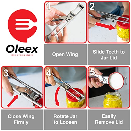 Oleex Jar Opener for Weak Hands with Keychain Bottle Cap Opener. Easy Jar Opener for Seniors with Arthritis or Kids Jar Openers. Jar Gripper Tight Lid Opener and Bottle Opener Kitchen Gadgets - Image 8