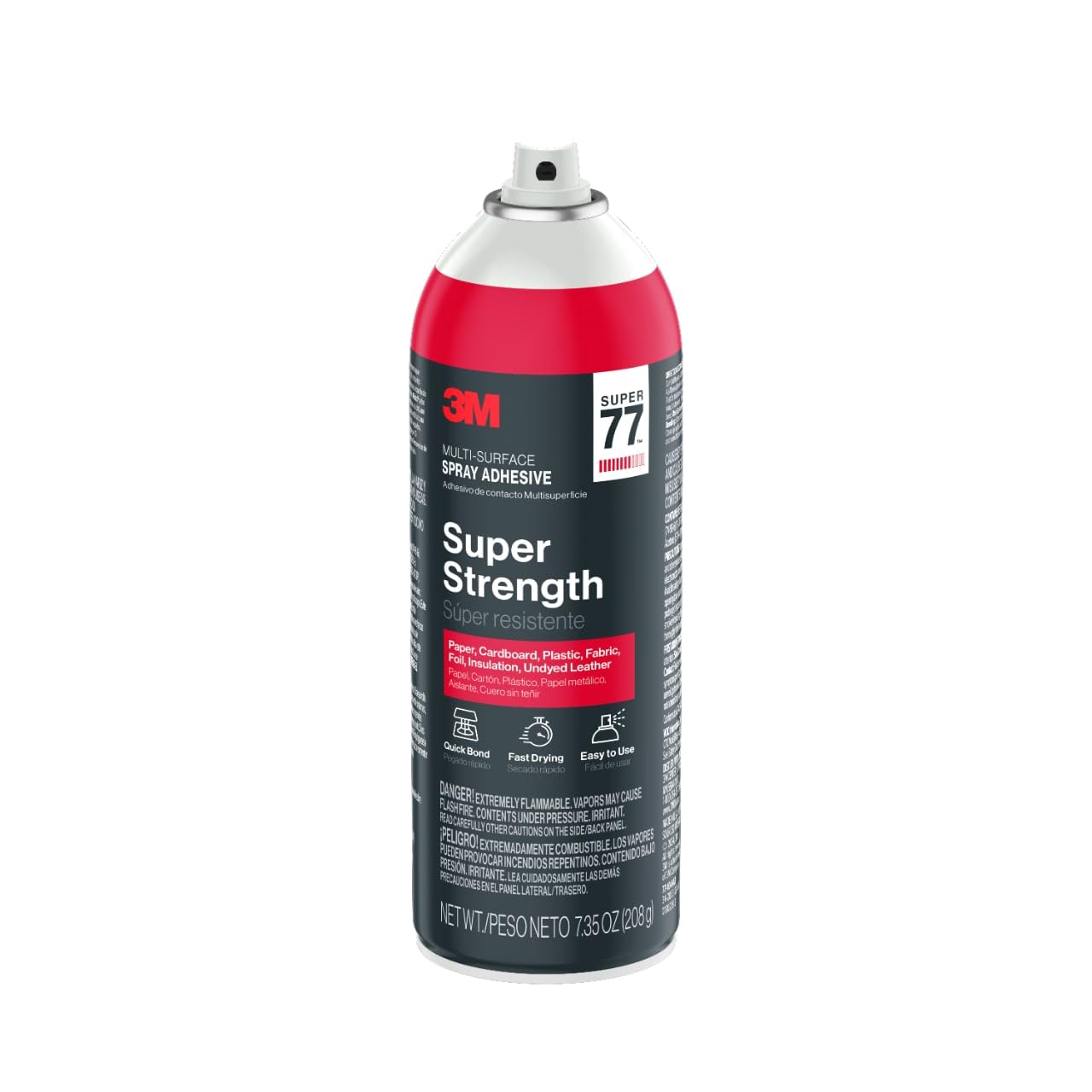 (Pack of 12) 3M SUPER 77 Spray Glue 7.3 oz Adhesive for Foil Plastic Paper Foam Metal - Image 2