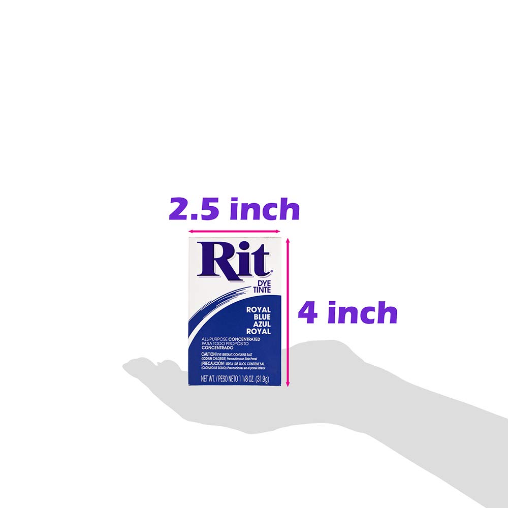 All Purpose Concentrated Rit Dye Powder Single Pack for Clothing, Décor, and Crafts – Royal Blue - Image 2