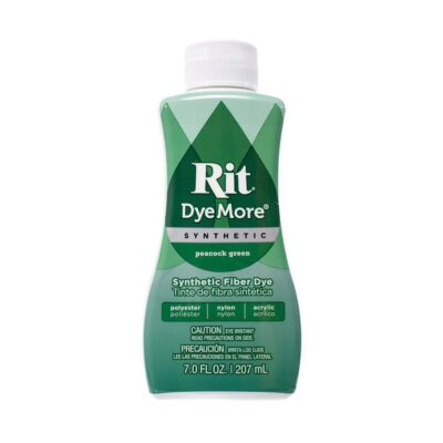 Rit DyeMore Single Bottle 7 Oz. Synthetic Liquid Fiber Dye for Clothing, Décor, and Crafts – Peacock Green