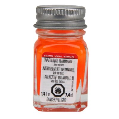 Testors Enamel Paint .25oz, Orange Fluorescent