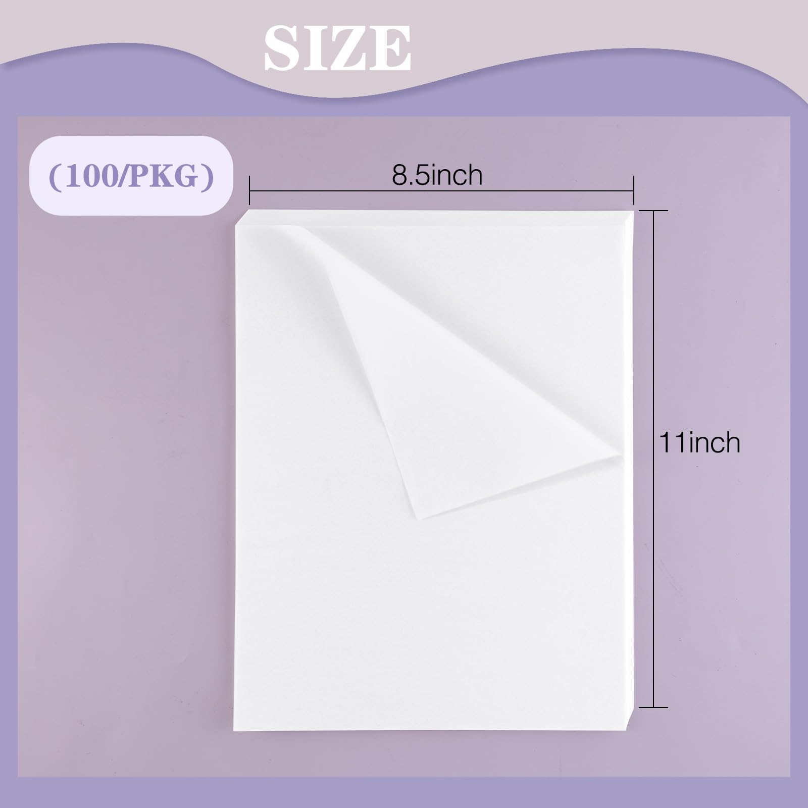 Lineco Buffered Acid-Free Interleaving Tissue 8.5"x11", Pack of 100 - Image 3
