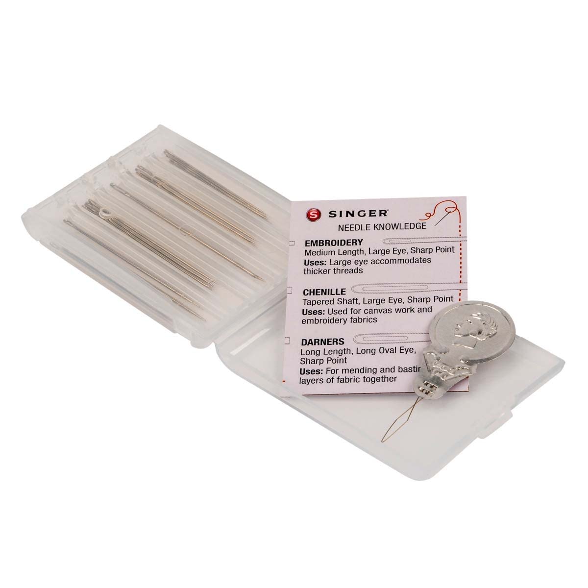 SINGER 07370 Hand Sewing Needles in Compact with Needle Threader, Assorted Sizes, 30-Count, - Image 6