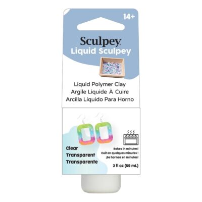 Sculpey Liquid Sculpey Liquid Polymer Oven-Bake Clay, Clear, 2 oz. bottle, Great for jewelry, holiday, DIY, mixed media, window clings, home décor and more! Great for beginners to artists!
