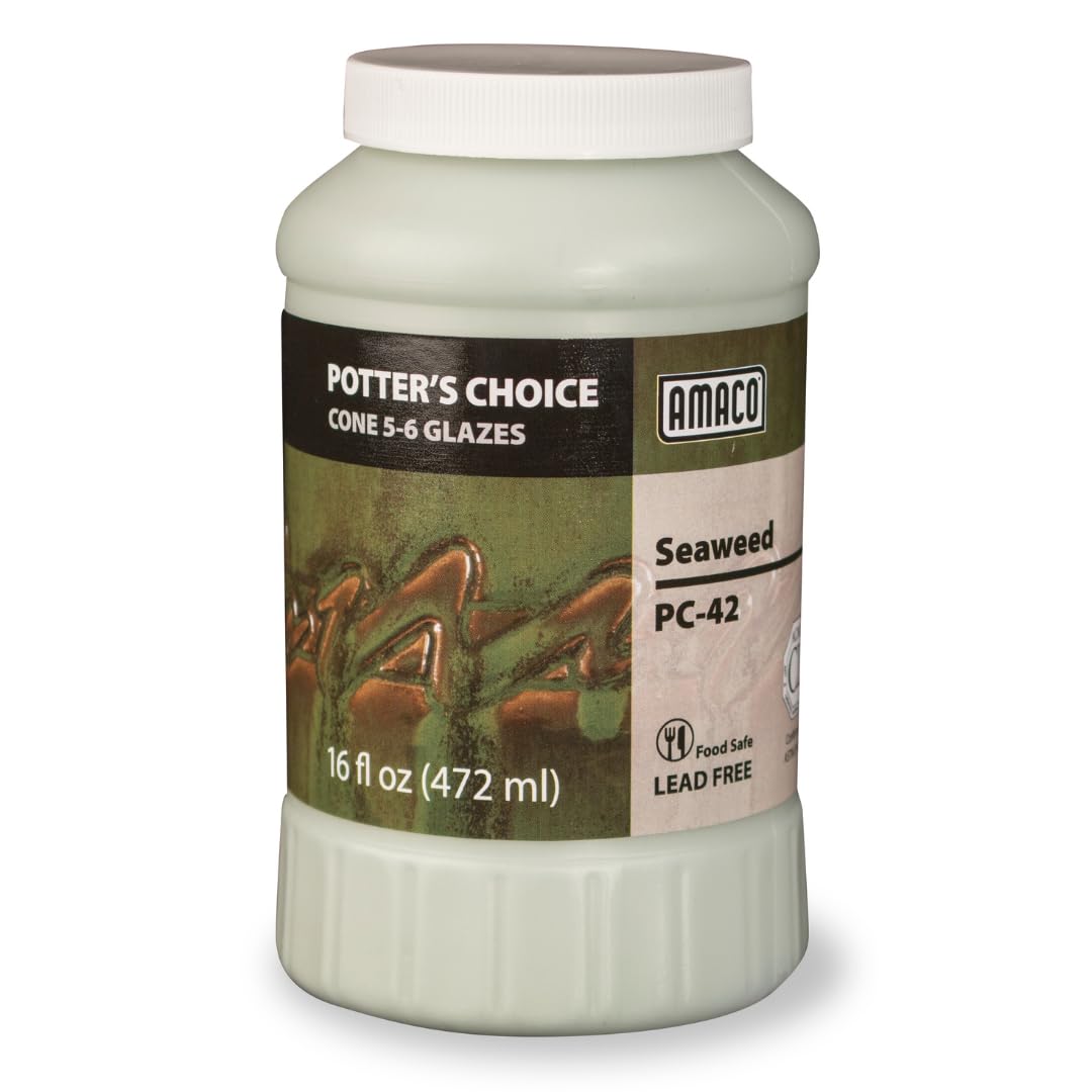 AMACO Potter's Choice Glaze, 16 oz. (473 mL), PC-42 Seaweed - Image 2