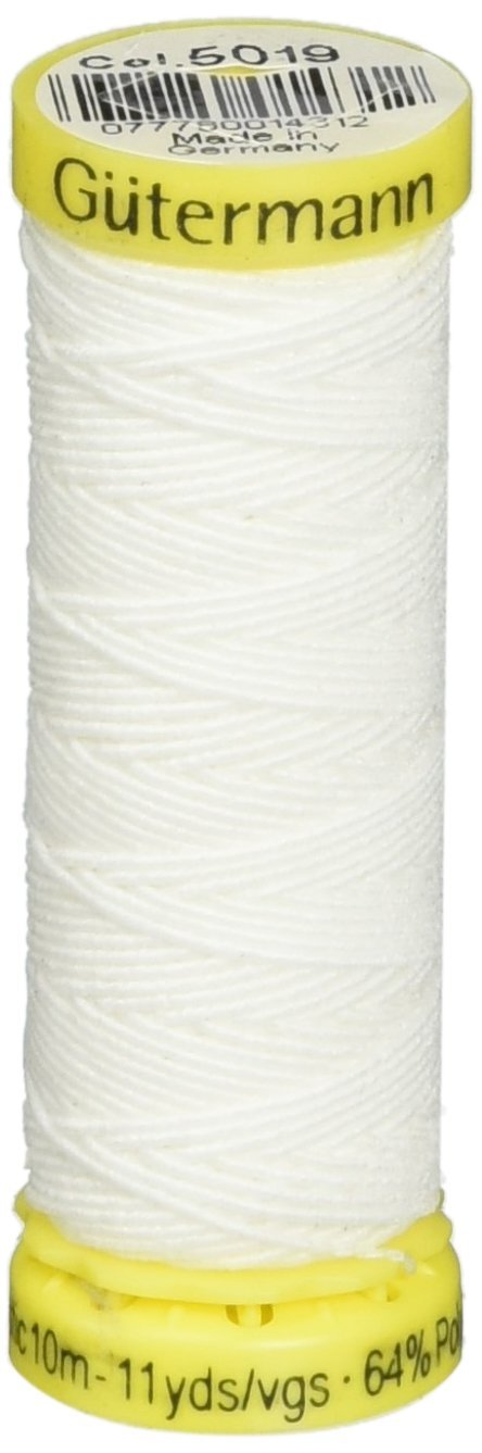 Gutermann Elastic Thread 11 Yards-White