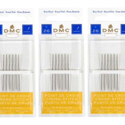 3 Pack DMC Size 26 Cross Stitch Needles (Total 18 Needles) - New Package