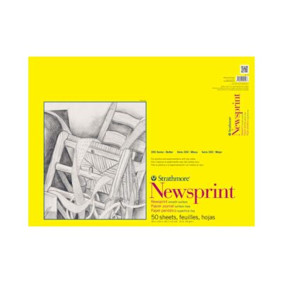Strathmore 300 Series Tape Bound Newsprint Pad, 32 lb. Smooth Paper, 18 X 24 inches, 50 Sheets (307-18)