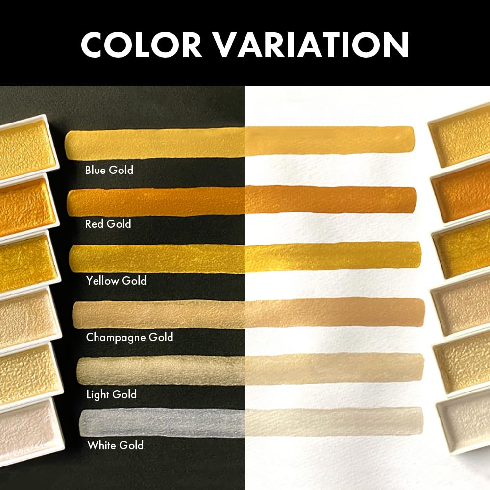Kuretake Gansai Tambi STARRY COLORS, 6 colors set, Made in Japan - Image 2