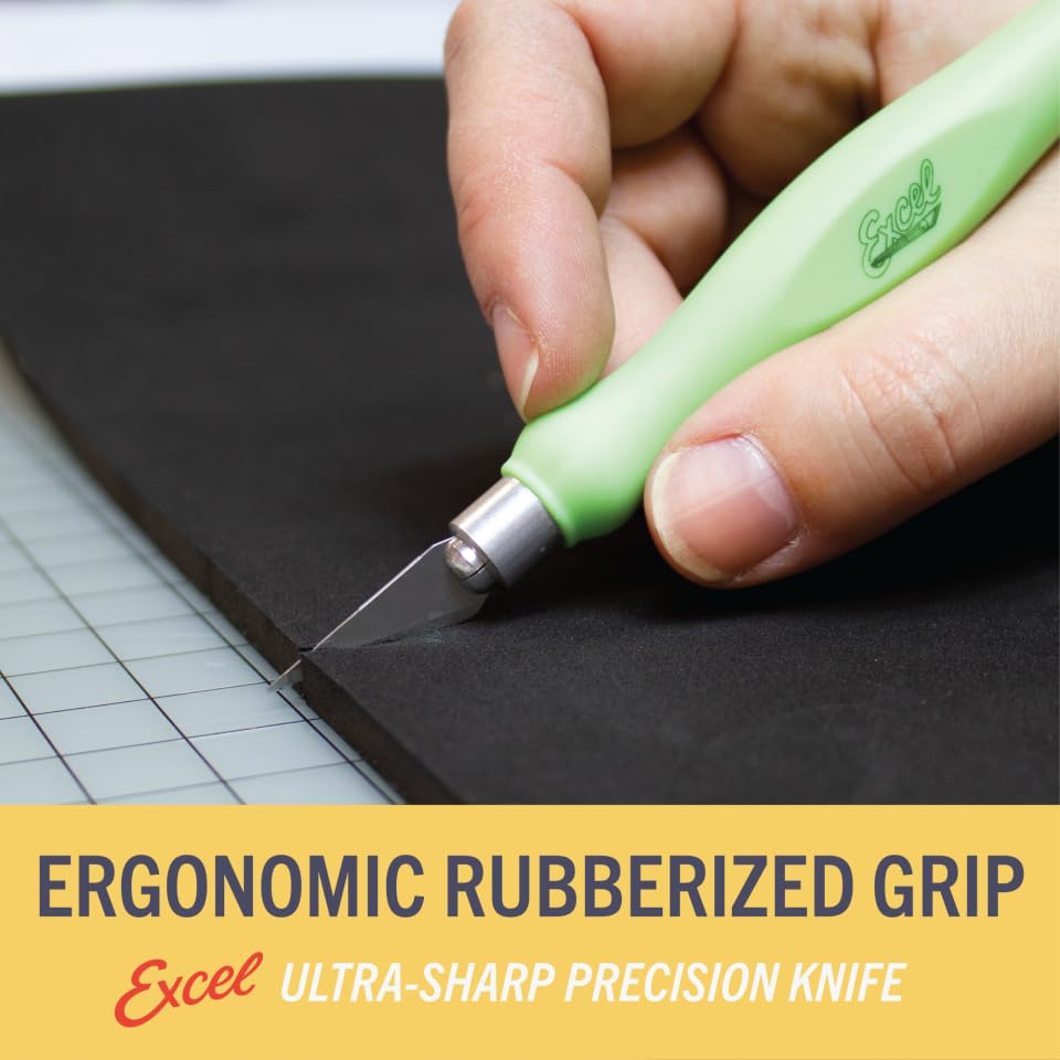 Excel Blades #11 Blade Fit Grip Craft Knife, Rubber Grip, Black - Image 4