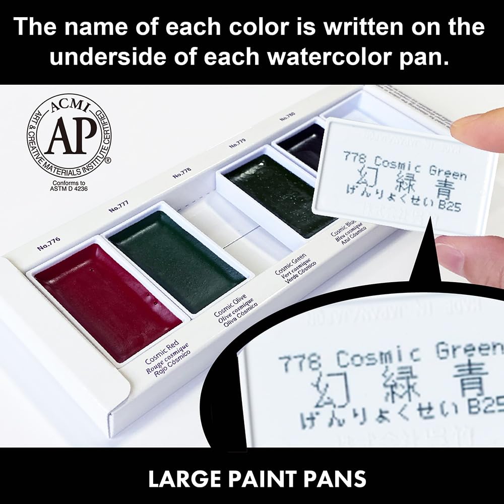 Kuretake Gansai Tambi GRANULATING COLORS 2, 5 Color Set, Made in Japan - Image 4