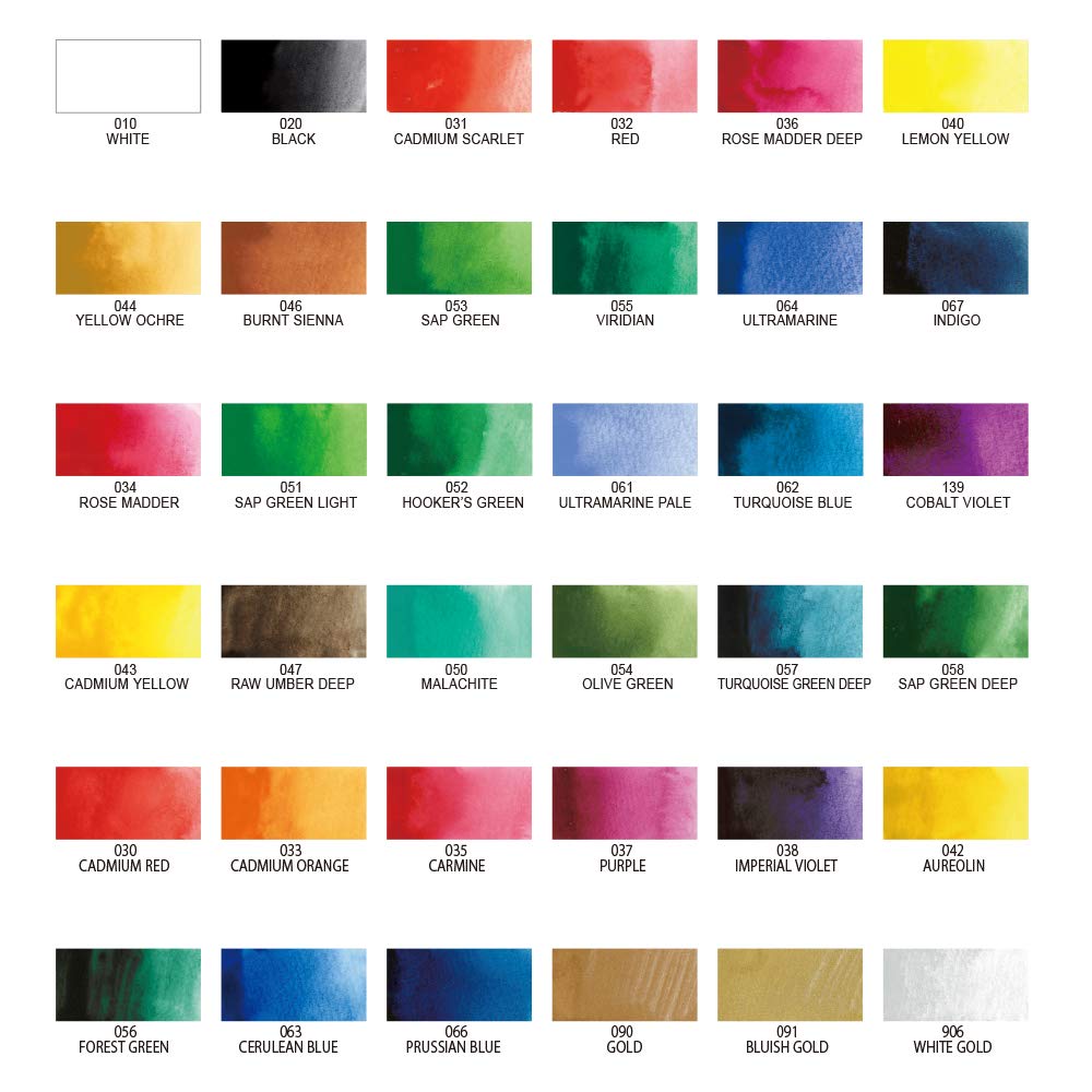 Kuretake Gansai Tambi Watercolor Paint Set, 36 Colors, Made in Japan - Image 3