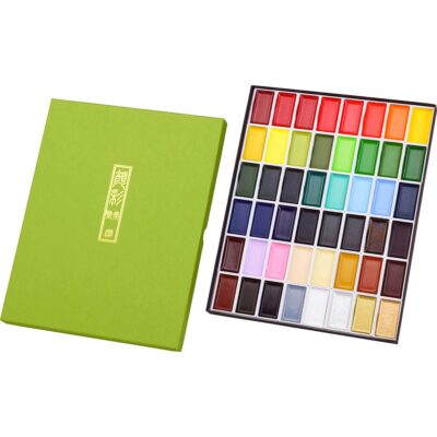 Kuretake Gansai Tambi Watercolor Paint Set, 48 Colors, Made in Japan