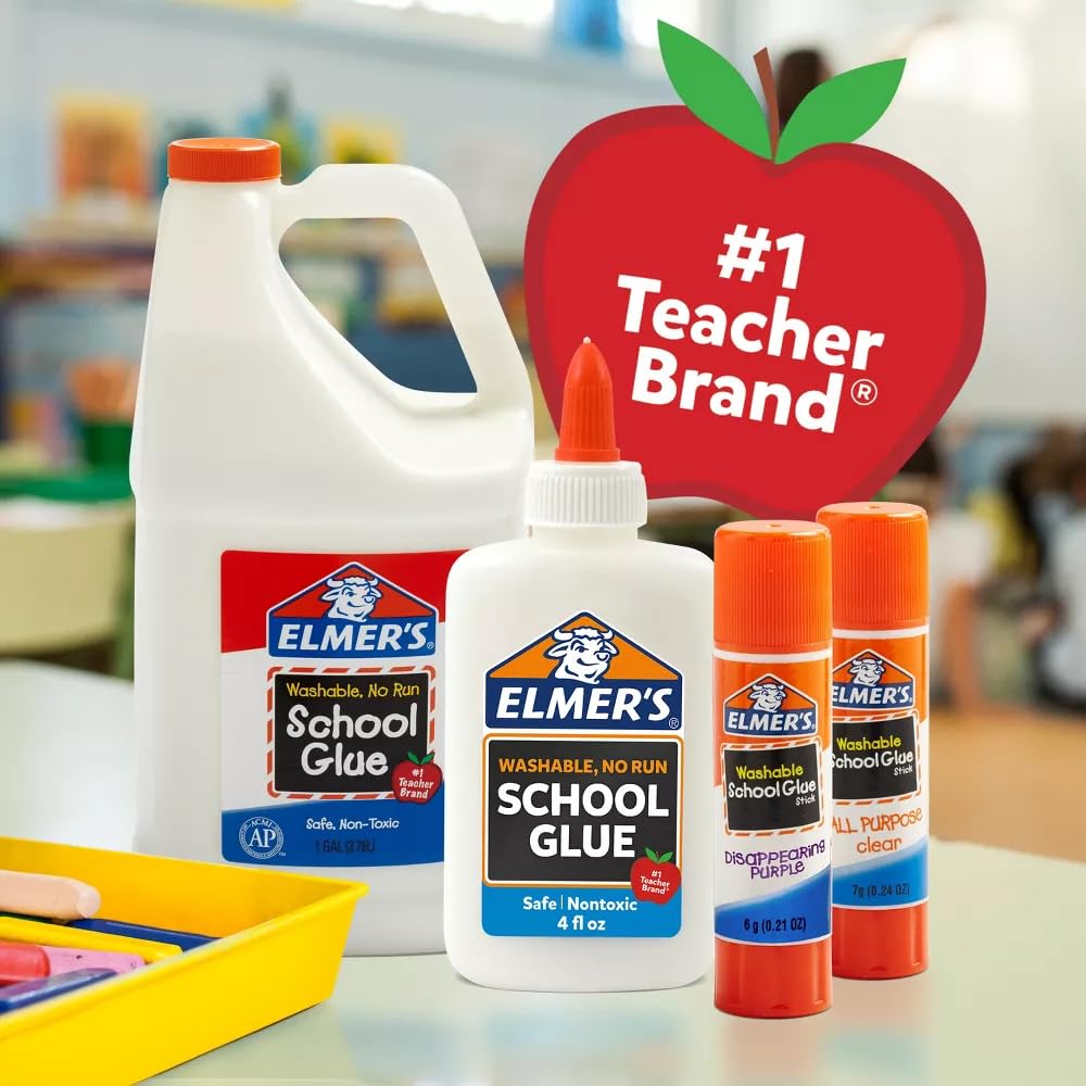 Elmer's Disappearing Purple School Glue Sticks, 0.21 oz, Pack of 2 (E522) 4 Pack - Image 2