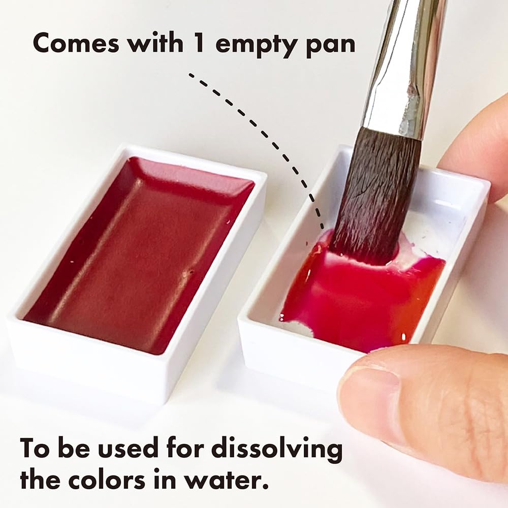 Kuretake Gansai Tambi GRANULATING COLORS 2, 5 Color Set, Made in Japan - Image 5