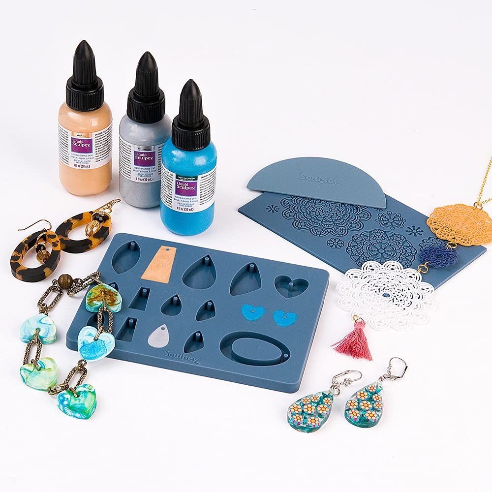 Polyform Liquid Sculpey Liquid Polymer Oven-Bake Clay, Translucent, 2 oz. bottle, Great for jewelry, holiday, DIY, mixed media, window clings, home décor and more! Great for beginners to artists! - Image 4