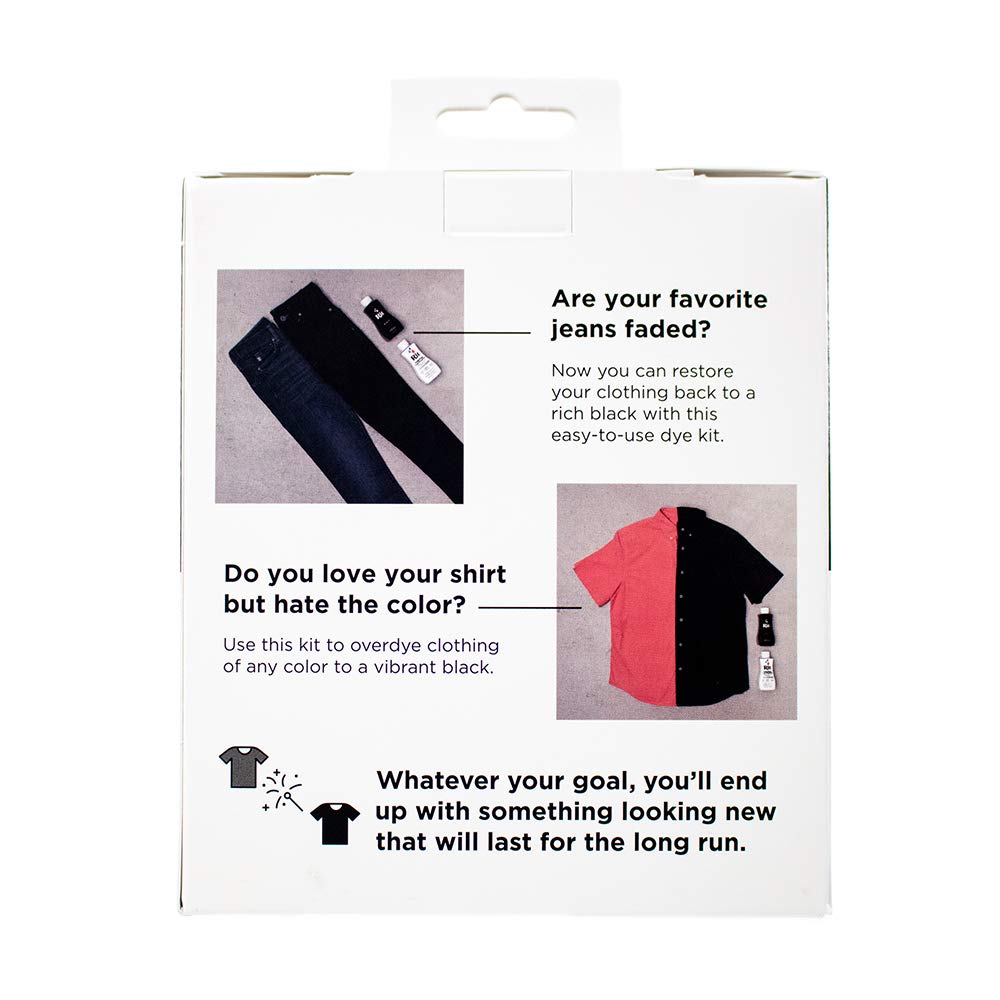 Rit Dye Back to Black Kit – Includes Jet Black All Purpose Dye, ColorStay Dye Fixative, & Gloves – Restore Faded Fabrics - Image 2