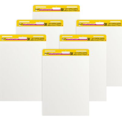 Post-it Super Sticky Easel Pad, 25" x 30", 30 Sheets, 6-Pack
