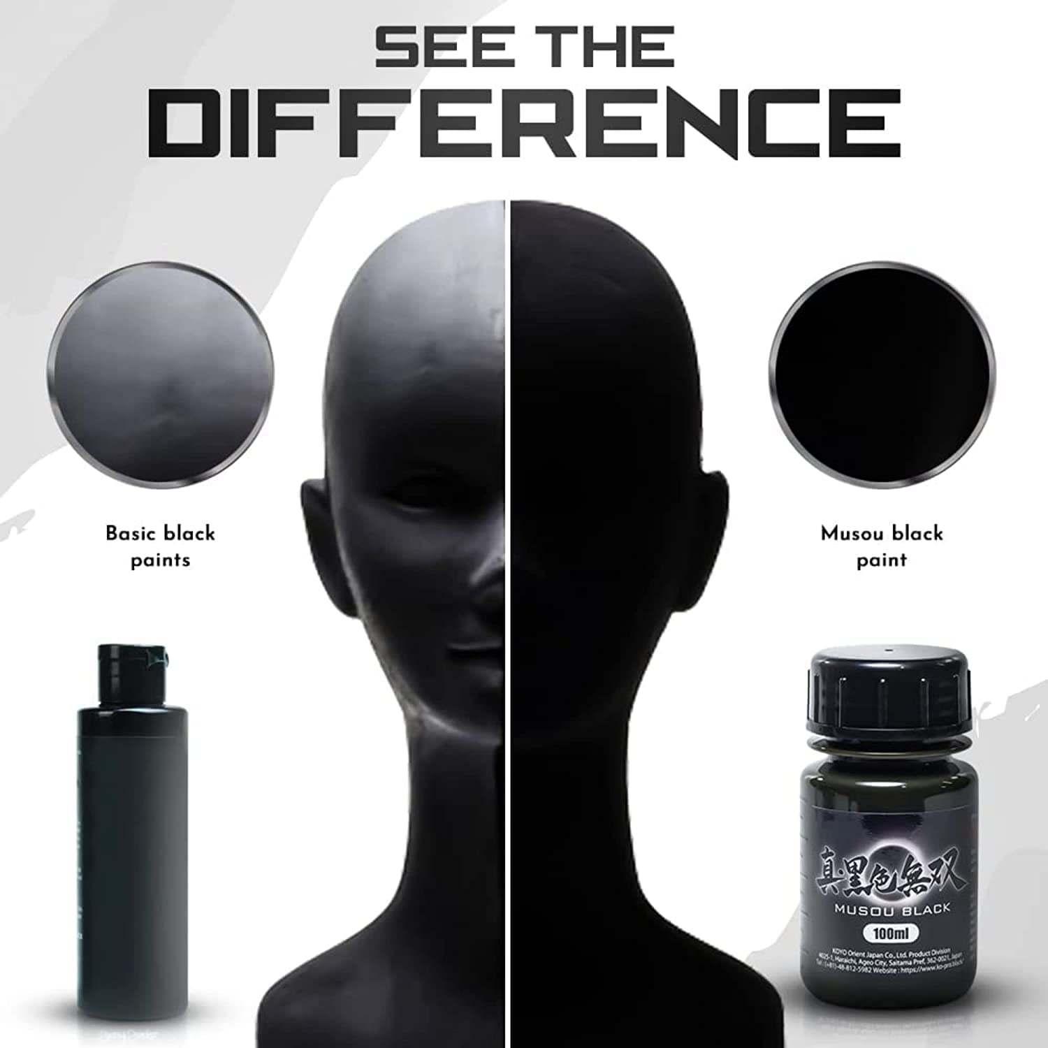 MUSOU BLACK, World Blackest Acrylic Paint, 100ml x 2 Pack, 3.38 Fl Oz (Pack of 2) - Image 3