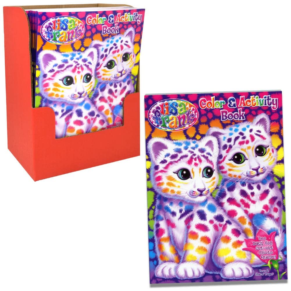 Lisa Frank Fun Coloring and Activity Book, Cute Cats Art Cover 64-Pages Drawing Book with Cut-Out Photo Frame (Pack of 1) - Image 2