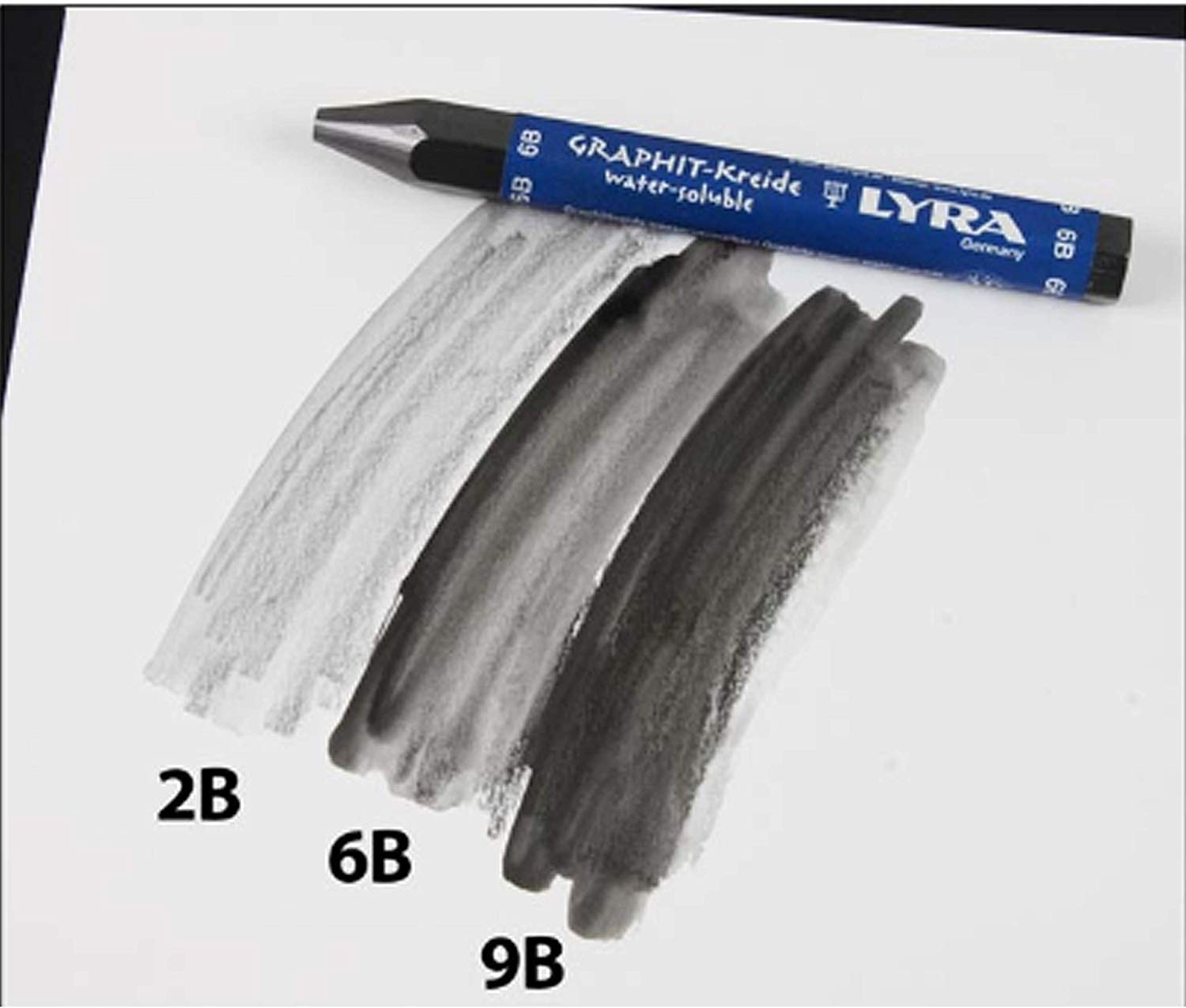 LYRA Assorted Degree Graphite Stick Set - Water Soluble and Non Soluble - 2B 6B 9B, Art, Drawing Supplies for Sketch & Shading Pencils - 3 Crayon Stick (Water Soluble) - Image 3