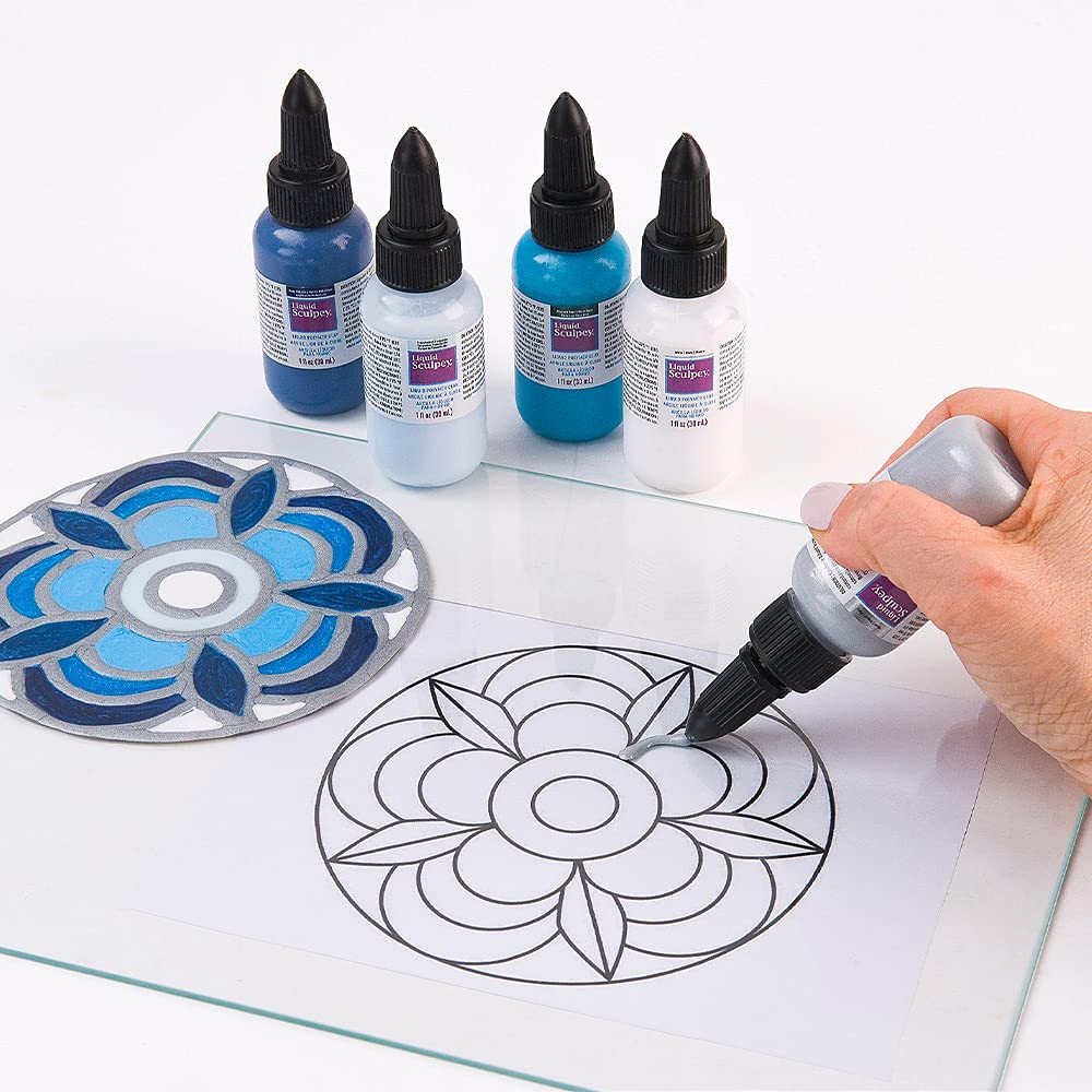 Polyform Liquid Sculpey Liquid Polymer Oven-Bake Clay, Translucent, 2 oz. bottle, Great for jewelry, holiday, DIY, mixed media, window clings, home décor and more! Great for beginners to artists! - Image 3