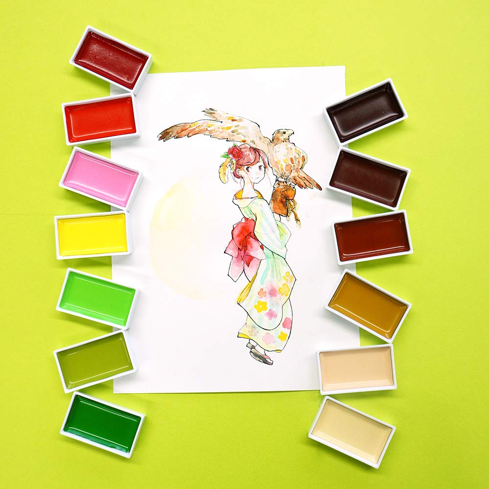 Kuretake Gansai Tambi Watercolor Paint Set, 48 Colors, Made in Japan - Image 5