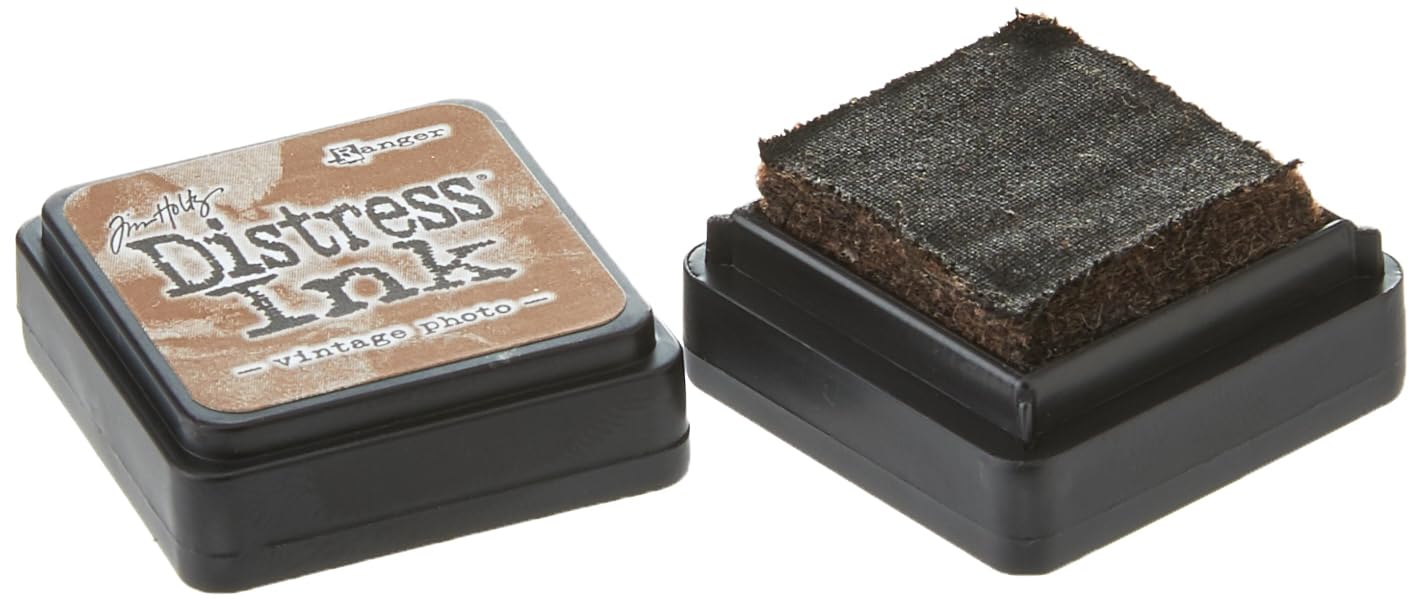 Ranger Tim Holtz Distress Mini Ink Pads, Antique Linen, Vintage Photo, Walnut Stain, and Black Soot, Mini (Four 1x1 inch Pads) - Image 3