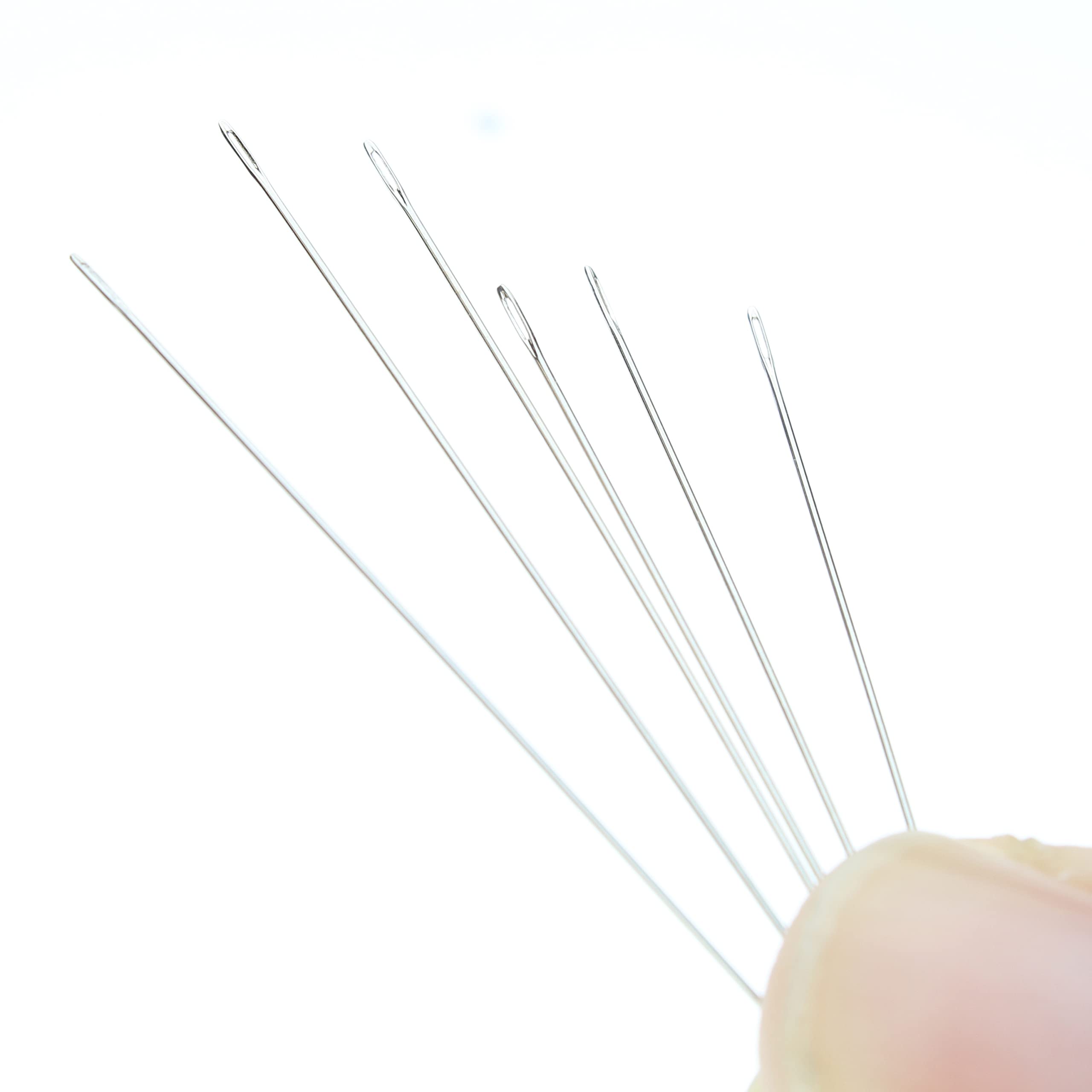 Miyuki Extra-Fine Beading Needles – 6 Pack, Assorted Sizes, 0.4mm Diameter – Needle Threader Included – Made in Japan – Use with Delica Beads for Jewelry Making and Other Seed Bead Projects - Image 2