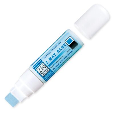 Kuretake Zig 2 Way Glue Stick Pen,15mm Broad Tip, Made in Japan