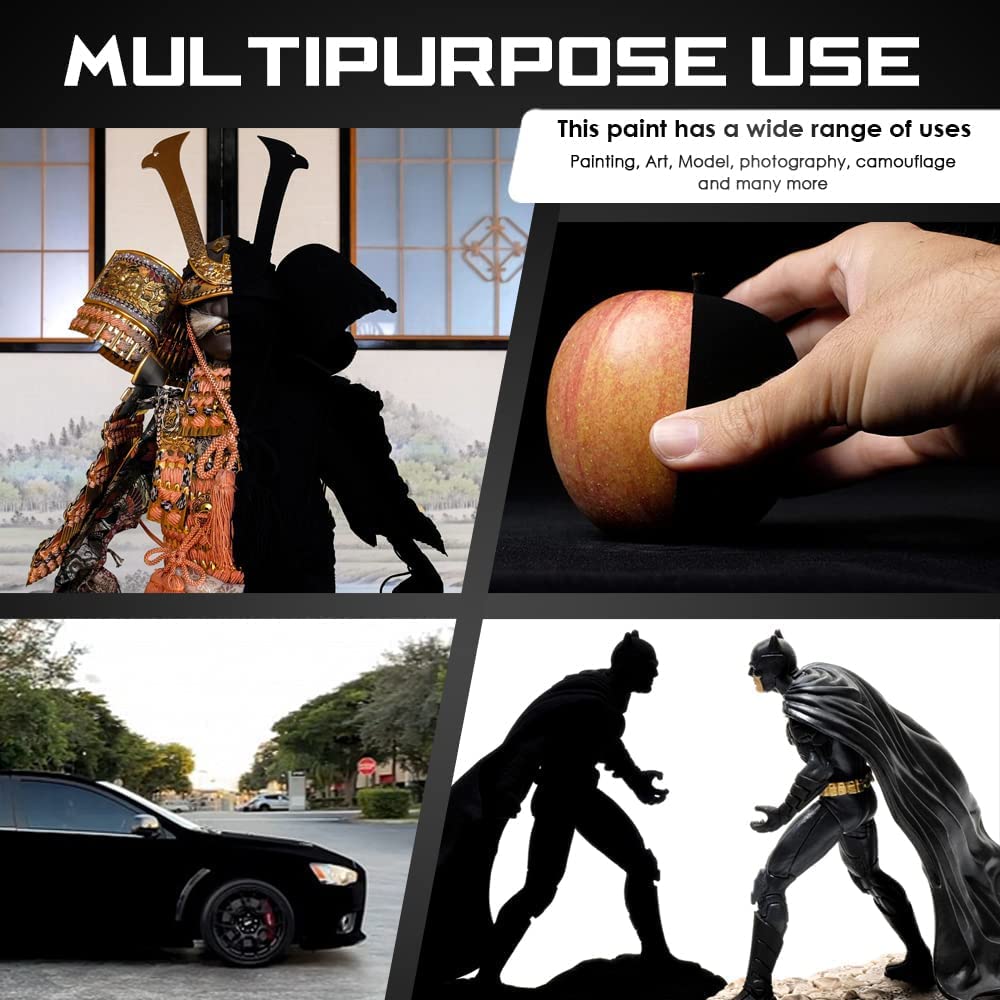 MUSOU BLACK, World Blackest Acrylic Paint, 100ml x 2 Pack, 3.38 Fl Oz (Pack of 2) - Image 6