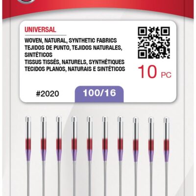 SINGER 10-Pack Universal 2020 Sewing Machine Needles, Size 100/16