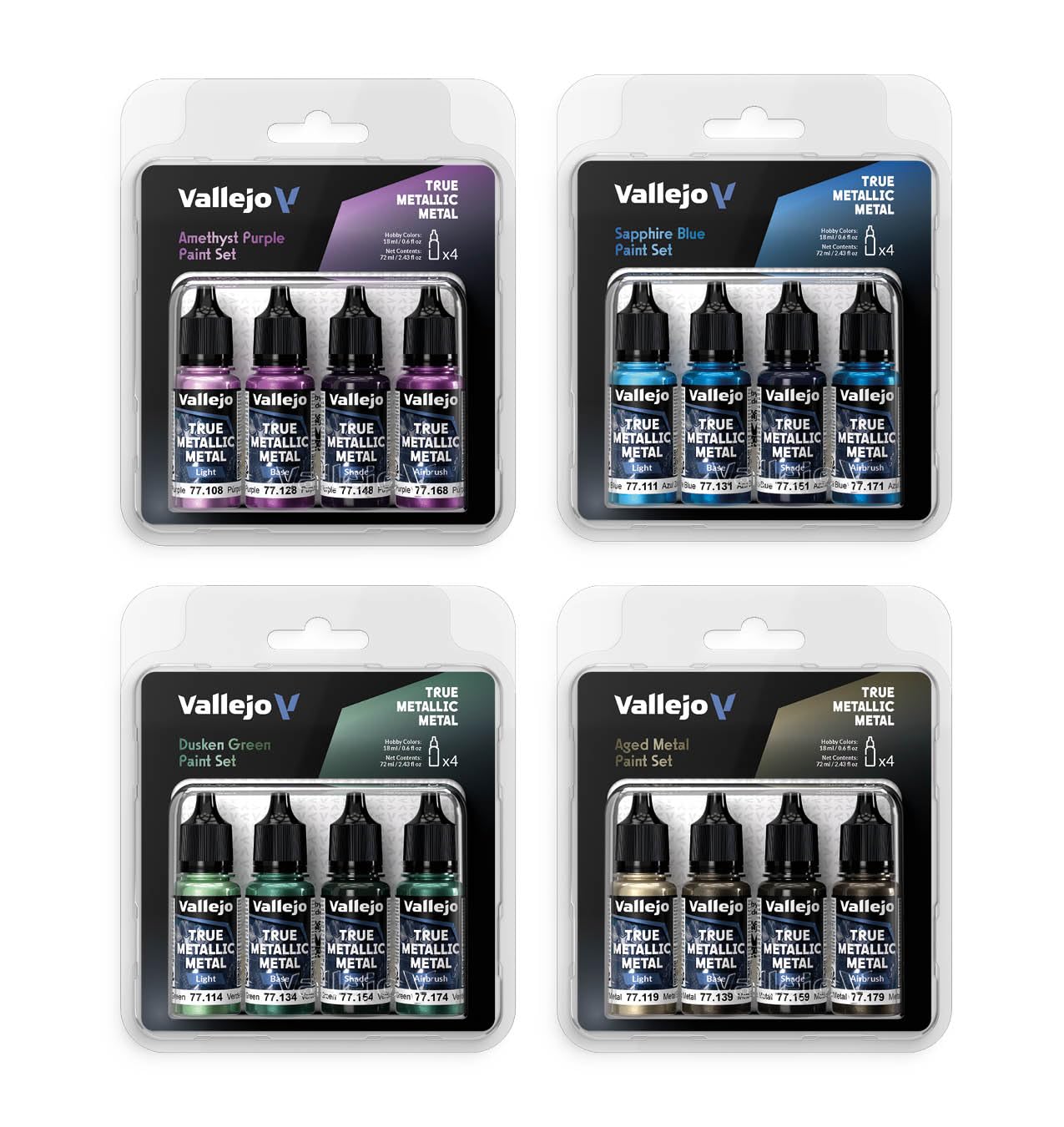 Vallejo - Imperial Gold Set, True Metallic Metal, 4 Bottles x 0.6 fl.oz. - Image 5