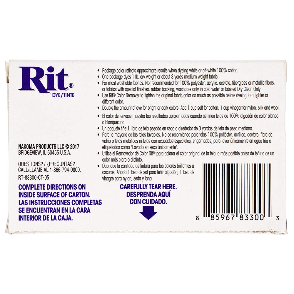 All Purpose Concentrated Rit Dye Powder Single Pack for Clothing, Décor, and Crafts – Navy Blue - Image 3