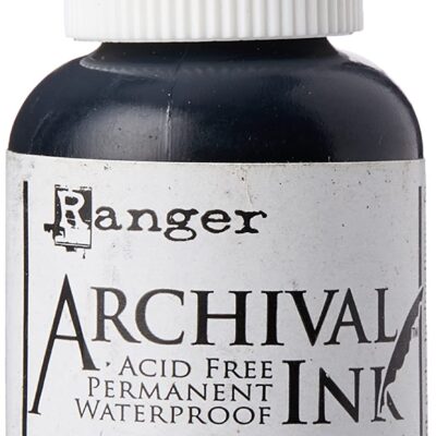 Ranger Archival Pad Reinker .5oz, Jet Black