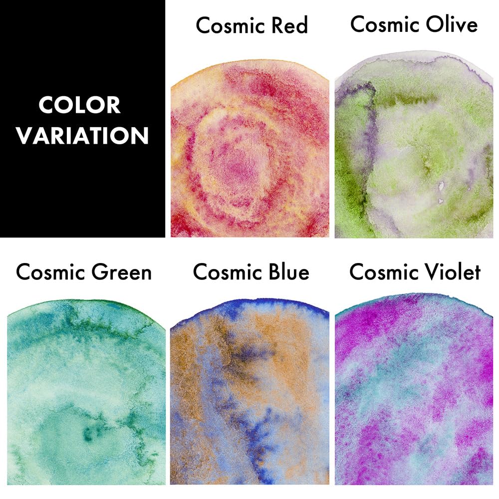 Kuretake Gansai Tambi GRANULATING COLORS 2, 5 Color Set, Made in Japan - Image 3