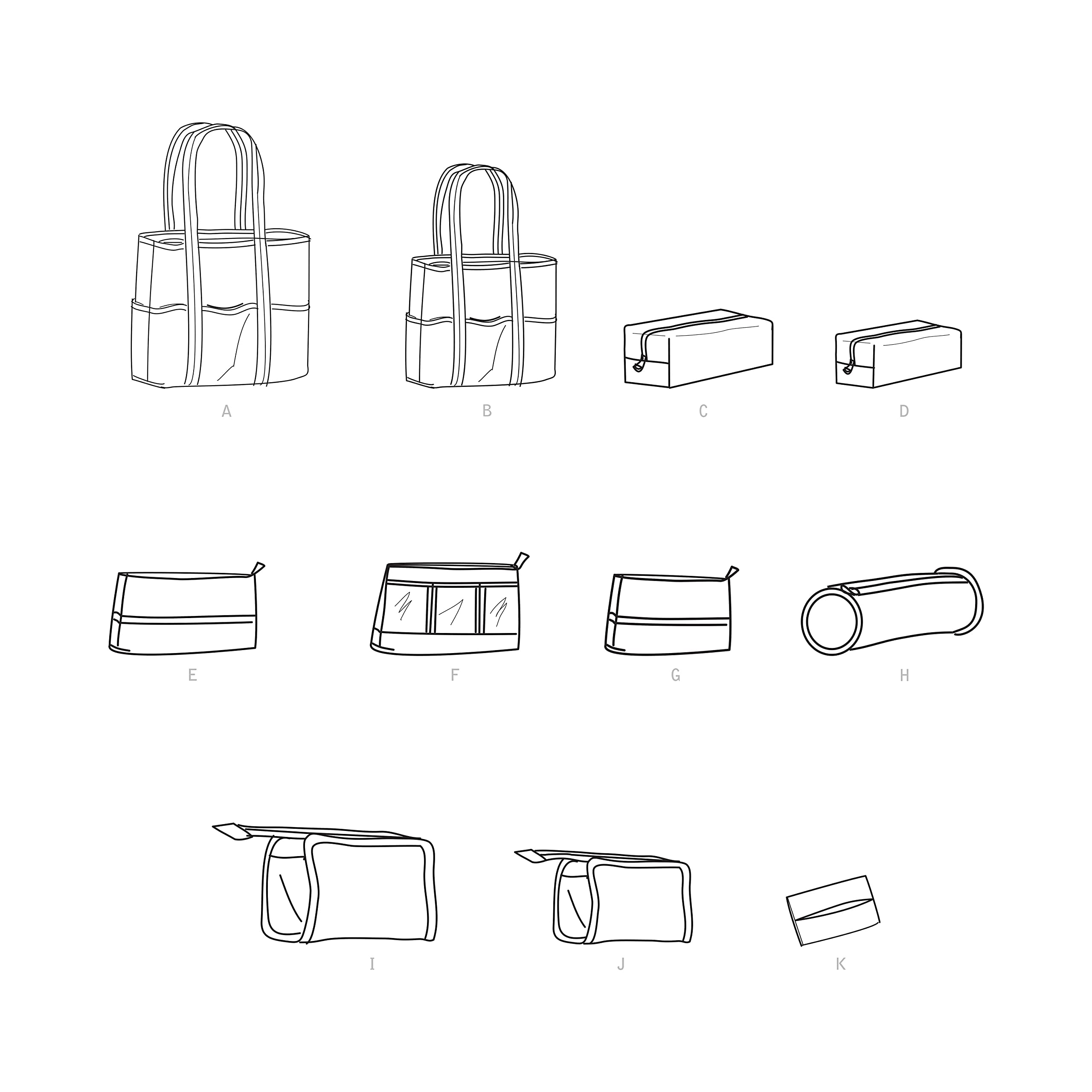 Simplicity S9310 Totes & Bags Sewing Pattern, Assorted Tote Bags, Cosmetic Bags & Tissue Cover, One Size - Image 6