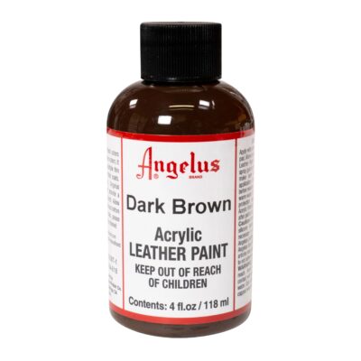Angelus Acrylic Leather Paint, Dark Brown | Flexible Recoloring Balm for Shoes, Furniture, Car Seats & More | Made in USA, 4 fl oz