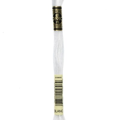 DMC 117-BLANC 6 Strand Embroidery Cotton Floss, White, 8.7-Yard