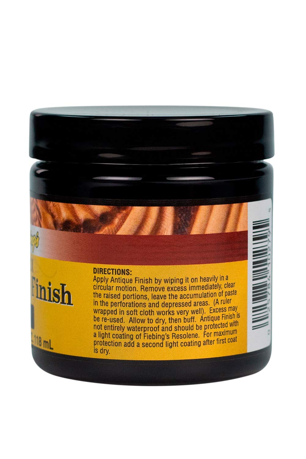 Fiebing's Antique Finish (4 oz, Black) - Two-Toned Effect Emphasizes Leathercraft Embossing - Antiquing & Restoration Paste for Contrasted Finish on Tooled & Stamped Leather Boot, Shoe, Purse, Belt - Image 2